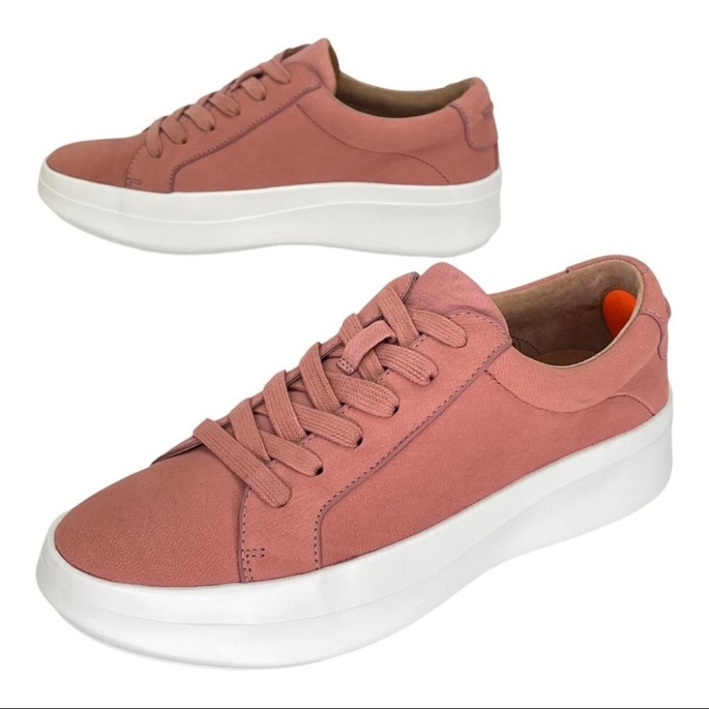 Gentle Souls by Kenneth Cole Rosette Pink Leather Womens Sneakers - Picture 12 of 12